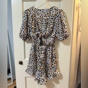 Urban Outfitters Leopard Print Romper